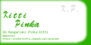 kitti pinka business card